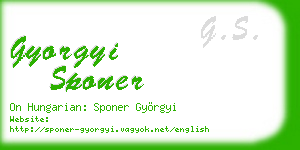 gyorgyi sponer business card
